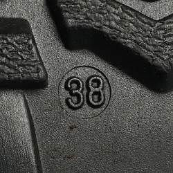 Pre Owned Burberry Green/Beige Rubber House Check Rain Boots Size 38