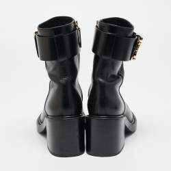 مملوكة مسبقًا Burberry Westella Size 40 Black Leather Ankle Length Boots