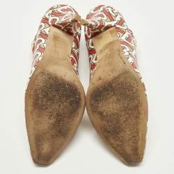 Pre Owned Burberry Size 40 Multicolor TB Monogram Leather Ankle Strap Pumps