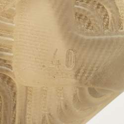 مملوكة مسبقًا حذاء فلات مطاطي بربري مربعات هايماركت أصفر مقاس 40