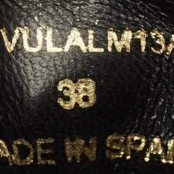 Pre Owned Burberry Gauden Size 38 Black/Beige Nova Check Canvas and Leather Slip On Sneakers