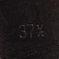 Pre Owned Burberry Size 37.5 Black Leather Platform Pumps