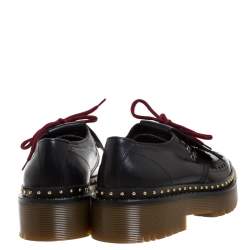 Burberry Two Tone Brogue Leather Bissett Fringe Detail Lace Up Platform Derby Size 41