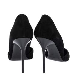 Pre Owned Burberry Black Suede Leather Virna D 'Orsay Pointed Toe Pumps Size 40