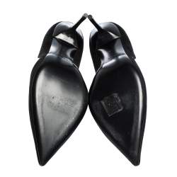 Pre Owned Burberry Black Suede Leather Virna D 'Orsay Pointed Toe Pumps Size 40