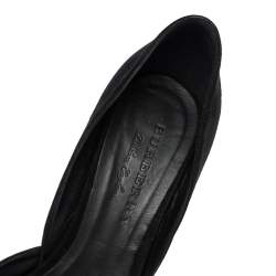 Pre Owned Burberry Black Suede Leather Virna D 'Orsay Pointed Toe Pumps Size 40