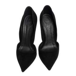 Pre Owned Burberry Black Suede Leather Virna D 'Orsay Pointed Toe Pumps Size 40