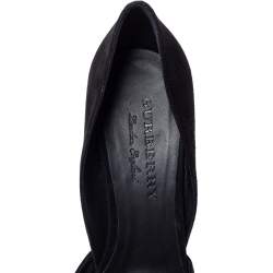 Pre Owned Burberry Black Suede Leather Virna D 'Orsay Pointed Toe Pumps Size 41