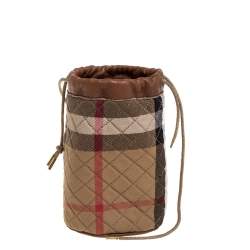 مملوكة مسبقًا Burberry Beige Canvas And Leather Housecheck Flats Size XL