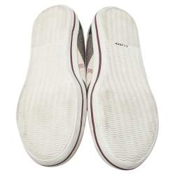 Pre Owned Burberry Multicolor Nova Check Canvas And Patent Leather Cap Toe Ballet Flats Size 39