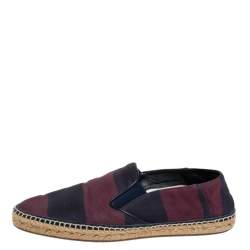 مملوكة مسبقًا Burberry Red/Purple Canvas Espadrille Flats Size 44