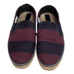 مملوكة مسبقًا Burberry Red/Purple Canvas Espadrille Flats Size 44