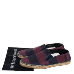 مملوكة مسبقًا Burberry Red/Purple Canvas Espadrille Flats Size 44