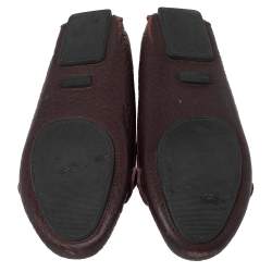 Pre Owned Burberry Brown Leather Rowles Loafers Size 37