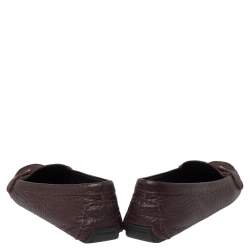 Pre Owned Burberry Brown Leather Rowles Loafers Size 37