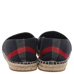 Pre Owned حذاء فلات إسبادريل كانفاس كاروهات نوفا أسود مقاس 41