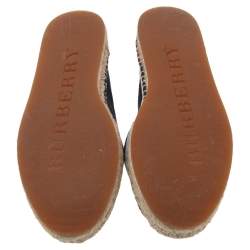 Pre Owned حذاء فلات إسبادريل كانفاس كاروهات نوفا أسود مقاس 41