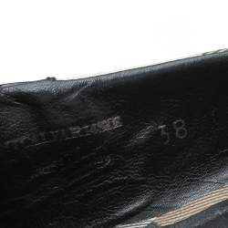 مملوكة مسبقًا Burberry Multicolor Nova Check PVC And Patent Leather Buckle Ballet Flats Size 38