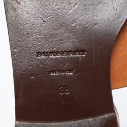 مملوكة مسبقًا صندل فلات بربري بيثاني جلد بني كونياك سير كاحل مقاس 38