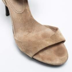 Burberry Beige Suede Ankle Cuff Open Toe Sandals Size 39
