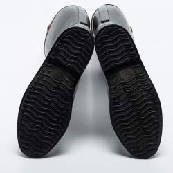مملوكة مسبقًا Burberry Black/Brown Rubber and Leather Rain  Boots Size 37