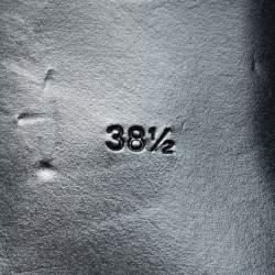 مملوكة مسبقًا Burberry Black Suede Monroe Ankle Cuff Flats Size 38.5