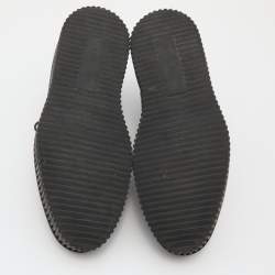 Burberry Black Brogue Leather Chelsam Lace Up Platform Oxfords Size 37.5