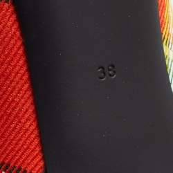 Pre Owned Burberry Multicolor Printed Canvas Virna D'orsay Pumps Size 38