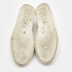 مملوكة مسبقًا Burberry Beige Canvas Low Top Sneakers Size 38