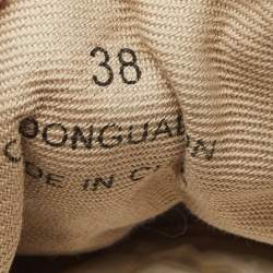 مملوكة مسبقًا Burberry Beige Canvas Low Top Sneakers Size 38