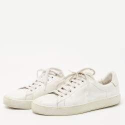 Pre Owned Burberry White Leather Low Top Sneakers Size 40