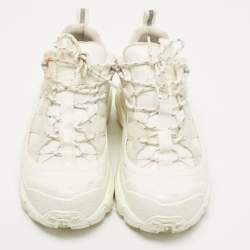 Burberry White Suede and Fabric Arthur Sneakers Size 40