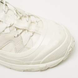Burberry White Suede and Fabric Arthur Sneakers Size 40