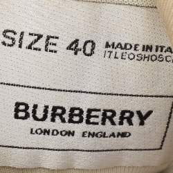 Burberry White Suede and Fabric Arthur Sneakers Size 40