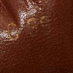 مملوكة مسبقًا Burberry Brown Leather and Nova Check Canvas Buckle Scrunch Ballet Flats Size 39