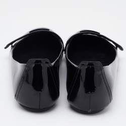 Pre Owned Burberry Black Patent Leather Ballet Flats Size 40
