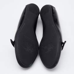 Pre Owned Burberry Black Patent Leather Ballet Flats Size 40