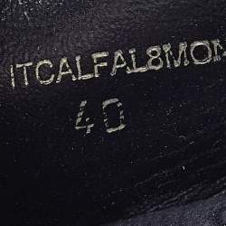 Pre Owned Burberry Black Patent Leather Ballet Flats Size 40