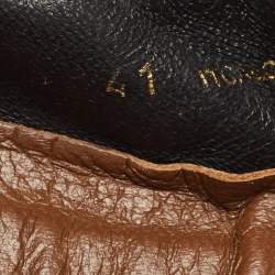 Pre Owned Burberry Brown Nova Check Canvas and Leather Twistlock Scrunch Ballet Flats Size 41