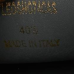 Pre Owned Burberry Grey Perforated Leather Albert Sneakers Size 40.5