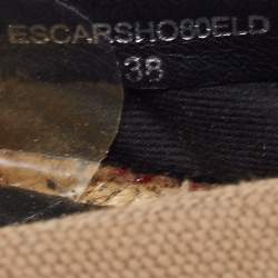 Burberry Brown Nova Check Canvas Espadrille Flats Size 38