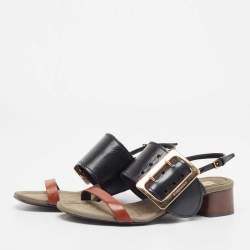 Burberry Two Tone Leather Slingback Sandals Size 36.5