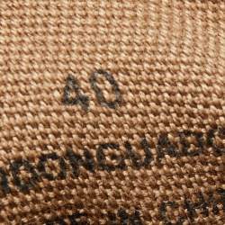 Pre Owned Burberry Pink/Beige Check Canvas And Rubber Low Top Sneakers Size 40