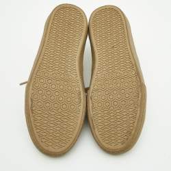 Burberry Beige Canvas Low Top Sneakers Size 38