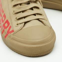 Burberry Beige Canvas Low Top Sneakers Size 38