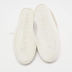 Pre Owned Burberry Metallic Pink Quilted Leather Westford Low Top Sneakers Size 39