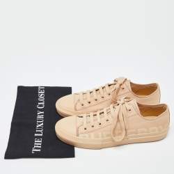 Burberry Beige Logo Print Canvas Sneakers Size 39