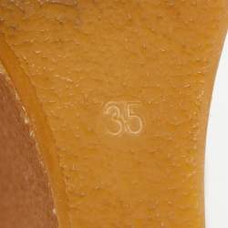 Burberry Brown Leather and Suede Rubber Ankle Boots Size 35
