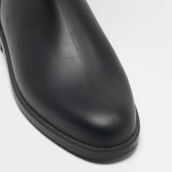 Pre Owned Burberry Black Rubber Rain Boots Size 36 