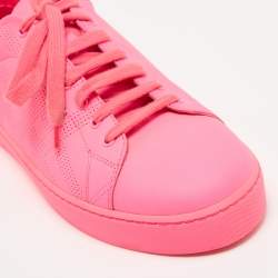Burberry Pink Perforated Leather Albert Sneakers Size 40